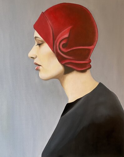 La Ragazza con il Cappello Rosso von Natalie Cappello Wild, Malerei kaufen auf Singulart