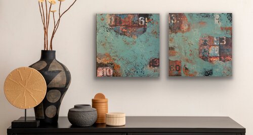 Digging Deep - Diptych von Jean Lurssen, Malerei kaufen auf Singulart