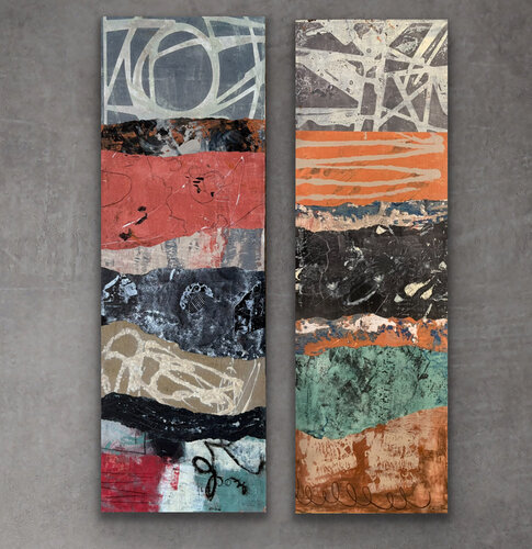 Harmony In Chaos Diptych Jean Lurssen