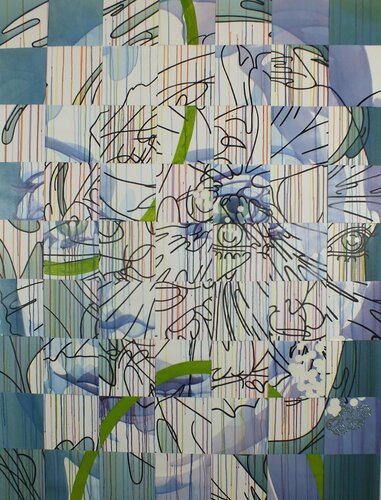Rear Window (a1000names) de Barbara Wijnveld, Pintura a la venta en Singulart