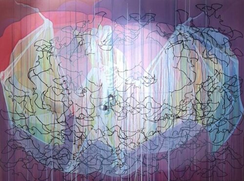 HOUSE OF DOUBT radar love di Barbara Wijnveld, Pittura in vendita su Singulart
