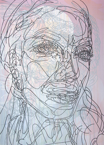 Nine Lives & The Daily Mirror (the heat amongst the force) de Barbara Wijnveld, Pintura a la venta en Singulart