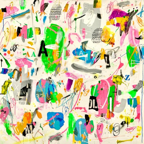 Juego de cronopios van Ángel Celada, Schilderij te koop op Singulart