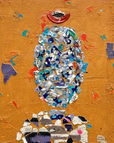 Persona con algo en lacabeza van Ángel Celada, Schilderij te koop op Singulart