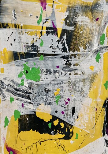 Gesto sobre amarillo di Ángel Celada, Pittura in vendita su Singulart