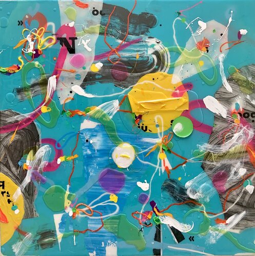 Los pies en las nubes van Ángel Celada, Schilderij te koop op Singulart