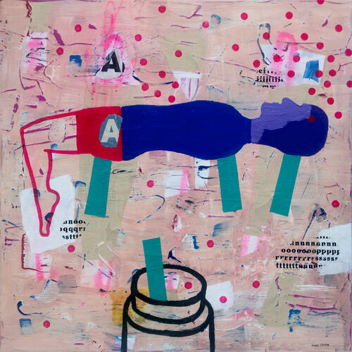 Meditad, malditos by Ángel Celada, Painting for Sale on Singulart