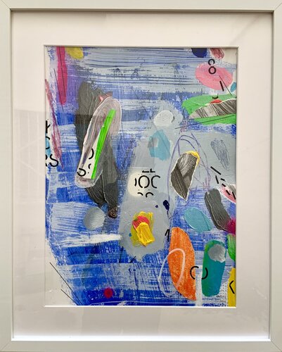 Sinfonía sobre fondo azul nº 2 van Ángel Celada, Werk op papier te koop op Singulart