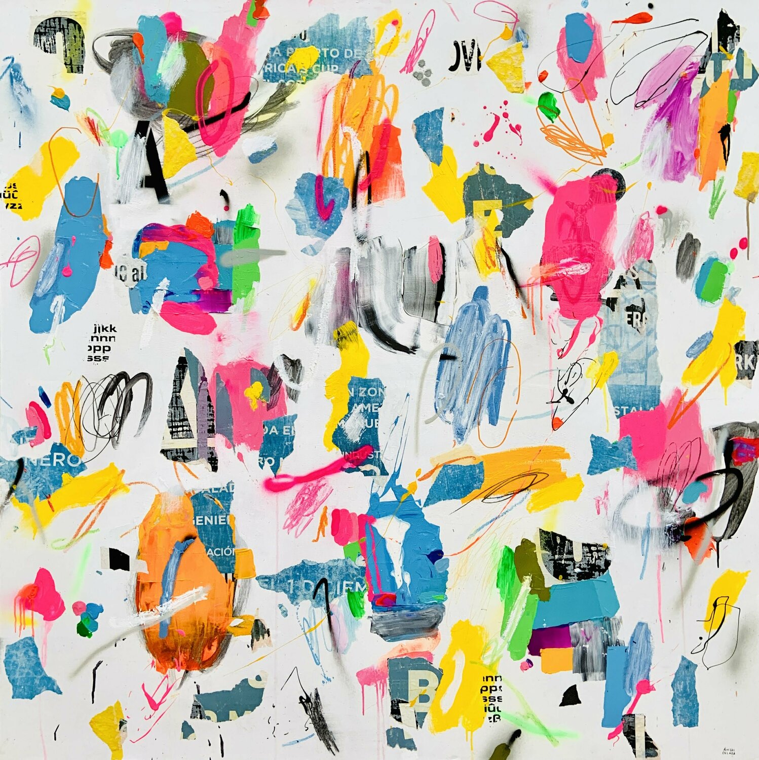 Estados de ánimo by Ángel Celada (2021) Painting Acrylic, Collage on