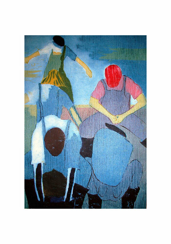 Los pescadores II von Jenifer Carey, Druck kaufen auf Singulart