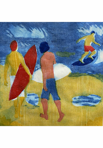 Los chicos en la playa III von Jenifer Carey, Druck kaufen auf Singulart