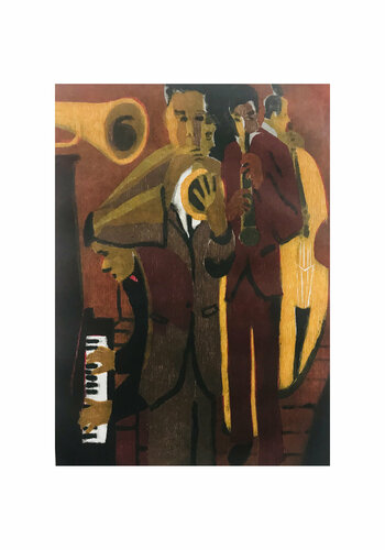 Jazz quinteto. by Jenifer Carey, Work on Paper for Sale on Singulart