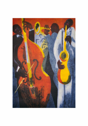 Jazz trío III. di Jenifer Carey, Opera su carta in vendita su Singulart