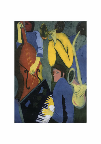 Jazz cuarteto II by Jenifer Carey, 종이 for Sale on Singulart