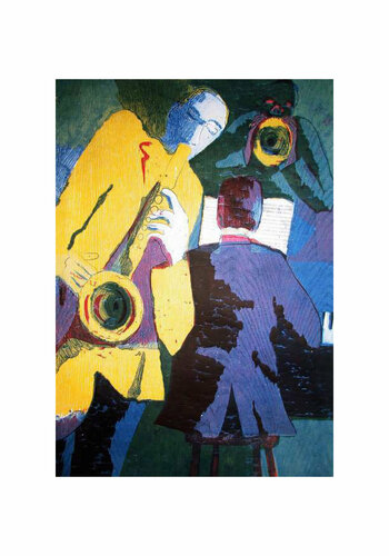 Jazz trío II. by Jenifer Carey, 종이 for Sale on Singulart