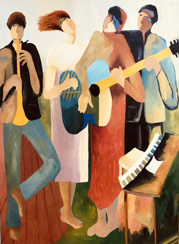 Composición de jóvenes VIII. by Jenifer Carey, 회화 for Sale on Singulart