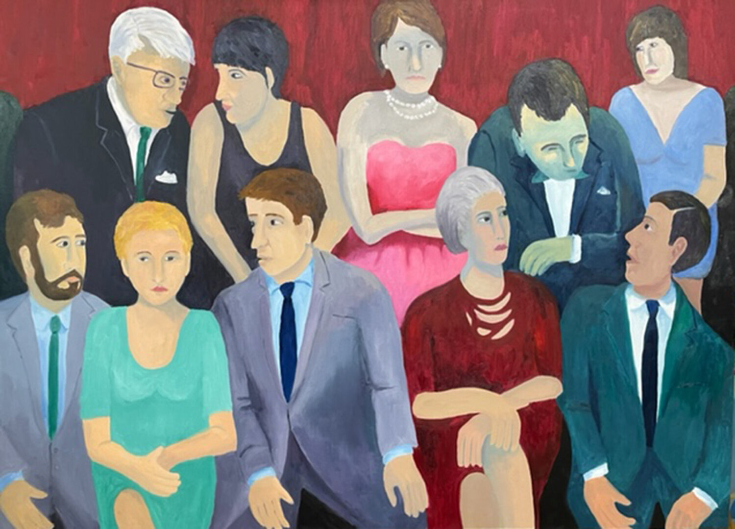 El público en el teatro. Jenifer Carey Originalgemälde zu verkaufen