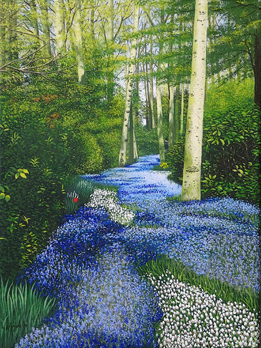 Frühling im Park van Leo Windeln, Schilderij te koop op Singulart