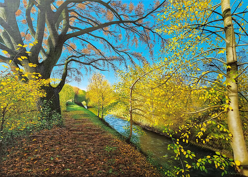Goldener Herbst di Leo Windeln, Pittura in vendita su Singulart
