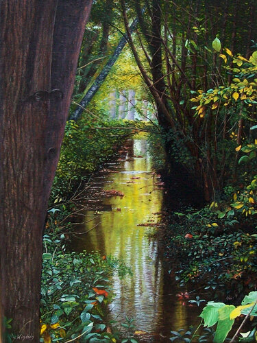 Bachlauf par Leo Windeln, Peinture en vente sur Singulart