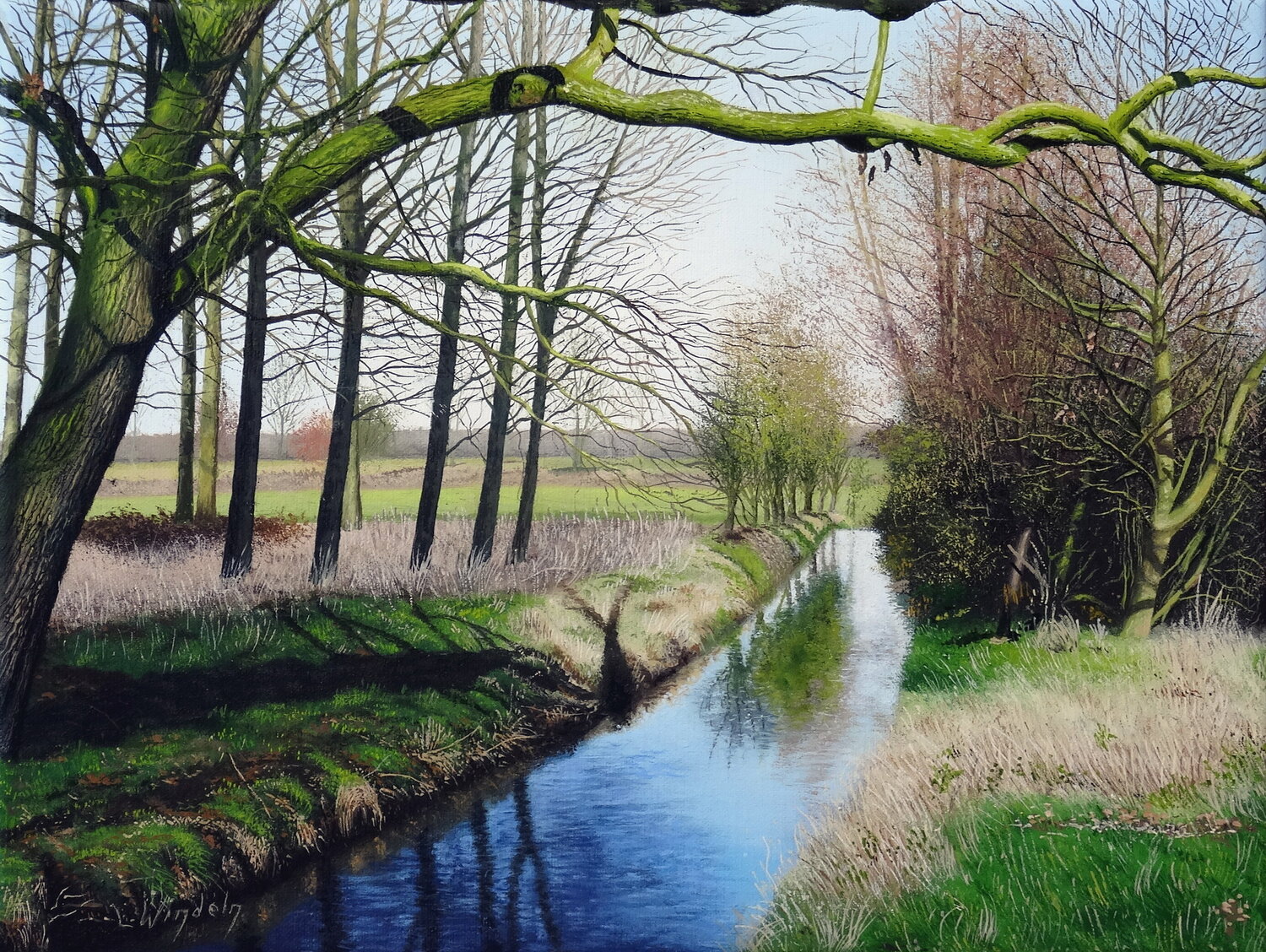 Bachlandschaft im Frühling Leo Windeln