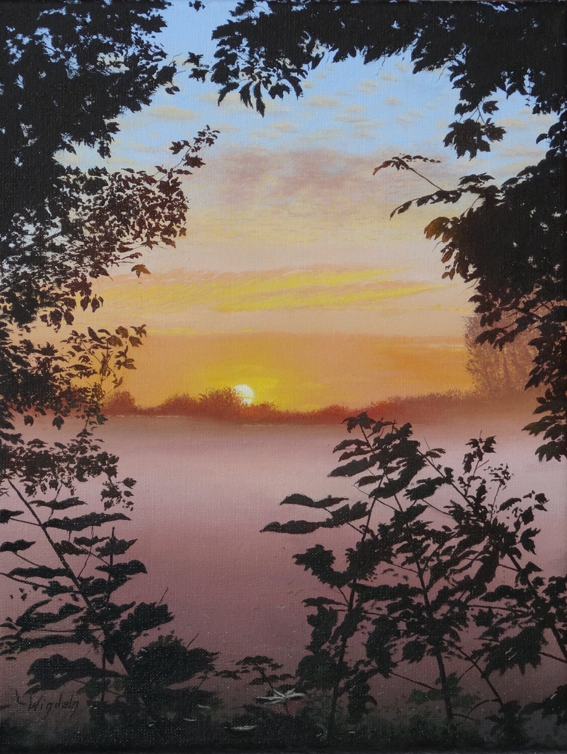 Sonnenaufgang im Herbst Leo Windeln