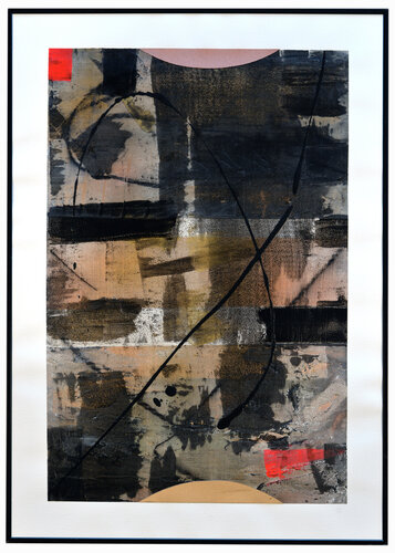 "Dialogue entre la lune et le soleil" van Franck.A, Werk op papier te koop op Singulart