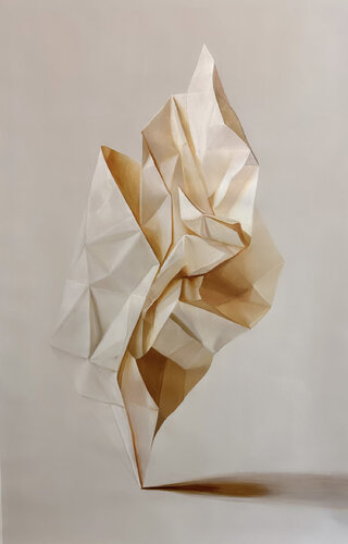 Montaña de papel par Laura Porcelli, Peinture en vente sur Singulart
