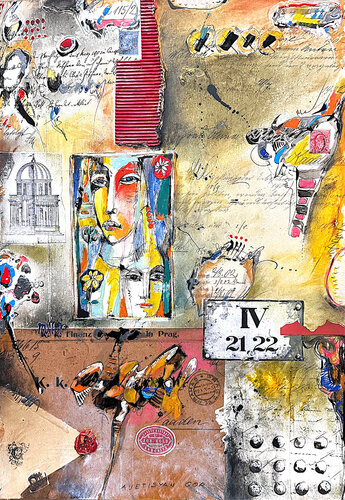 A Visual Journey Through History V van Gor Avetisyan, Schilderij te koop op Singulart