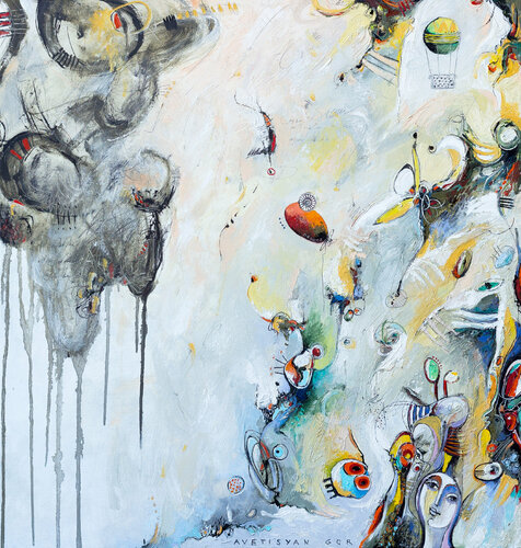 Dialog with Chaotic Reality par Gor Avetisyan, Peinture en vente sur Singulart