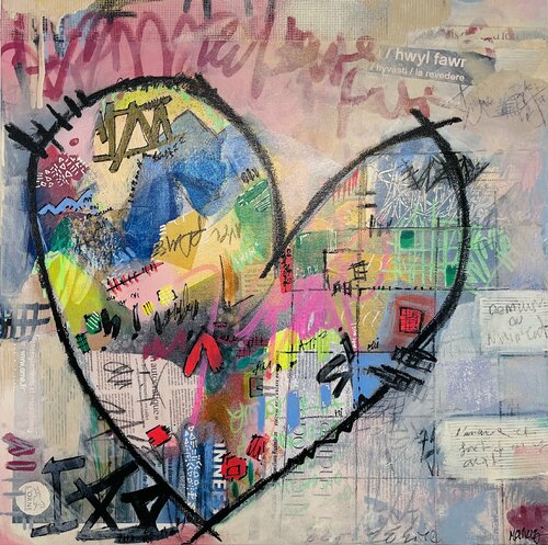 "Street Heart" van Manaz Raiszadeh, Schilderij te koop op Singulart
