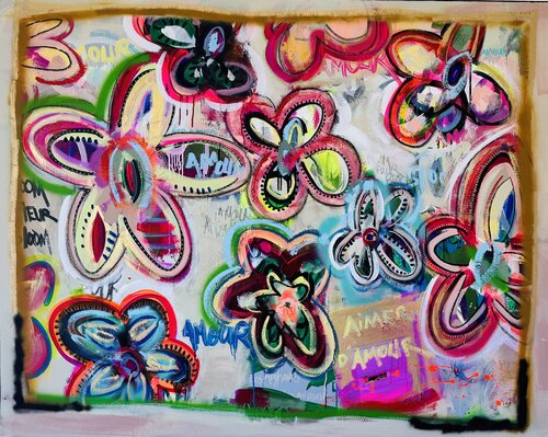 "Bloom Fleur Bloom" by Manaz Raiszadeh, Painting for Sale on Singulart