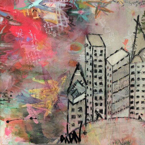 "Le Nouveau Monde" van Manaz Raiszadeh, Schilderij te koop op Singulart