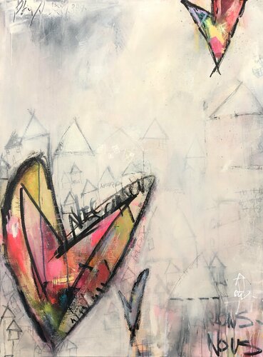 "Keep Your Hearts Home" van Manaz Raiszadeh, Schilderij te koop op Singulart