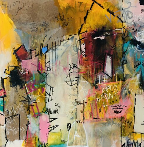 "J'veux du Soleil" van Manaz Raiszadeh, Schilderij te koop op Singulart