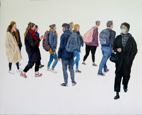 Tres años antes del COVID 19 par Jesús Manuel Moreno, Peinture en vente sur Singulart