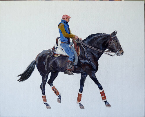 El caballo negro di Jesús Manuel Moreno, Pittura in vendita su Singulart