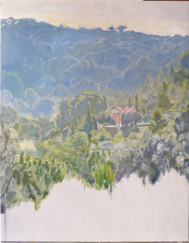 La casita de la montaña de Jesús Manuel Moreno, Pintura a la venta en Singulart
