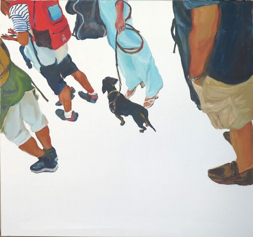 Mirando al suelo en Gatwick Jesús Manuel Moreno