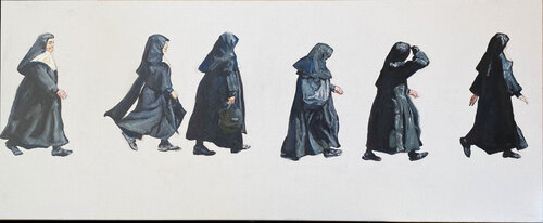 Seis monjitas di Jesús Manuel Moreno, Pittura in vendita su Singulart