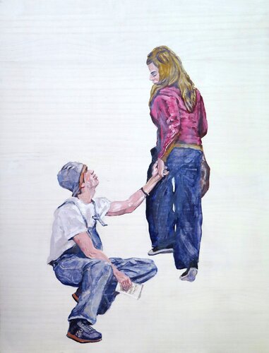 No te vayas todavía par Jesús Manuel Moreno, Peinture en vente sur Singulart
