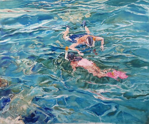 Mirando el fondo di Jesús Manuel Moreno, Pittura in vendita su Singulart