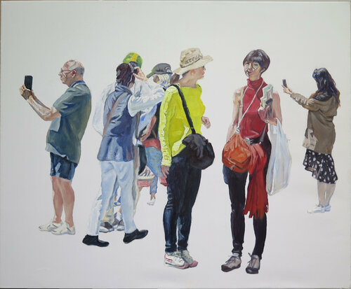 Turistas par Jesús Manuel Moreno, Peinture en vente sur Singulart