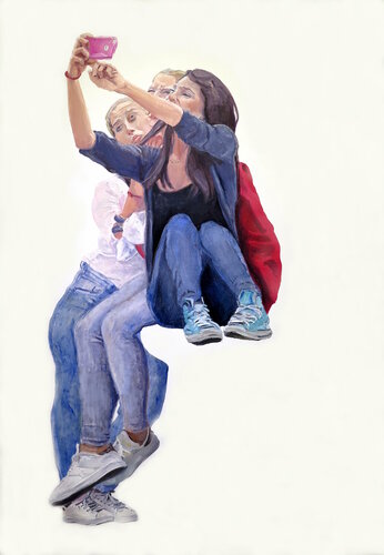 El selfie van Jesús Manuel Moreno, Schilderij te koop op Singulart