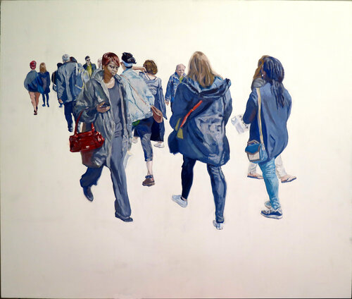 Por la acera par Jesús Manuel Moreno, Peinture en vente sur Singulart