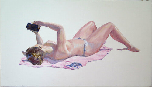 Teléfono y arena di Jesús Manuel Moreno, Pittura in vendita su Singulart