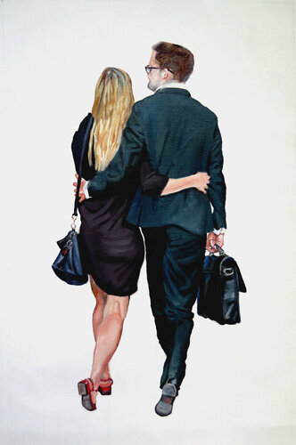 Pareja de enamorados di Jesús Manuel Moreno, Pittura in vendita su Singulart