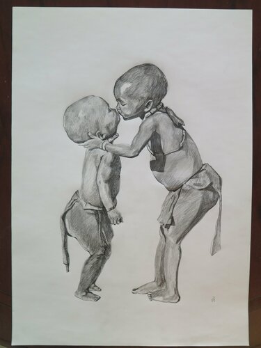 El beso von Jesús Manuel Moreno, Zeichnungen kaufen auf Singulart