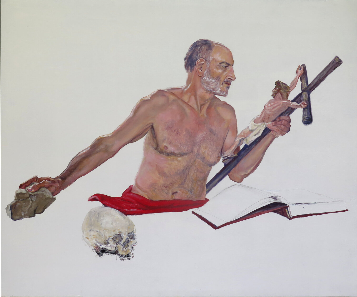 Autorretrato como San Jerónimo Jesús Manuel Moreno Originalgemälde zu verkaufen