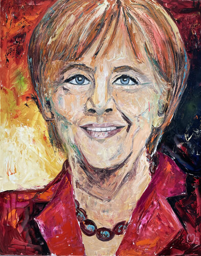 Angela Merkel. Wir schaffen das di Maria-Isabel Brandis, Pittura in vendita su Singulart